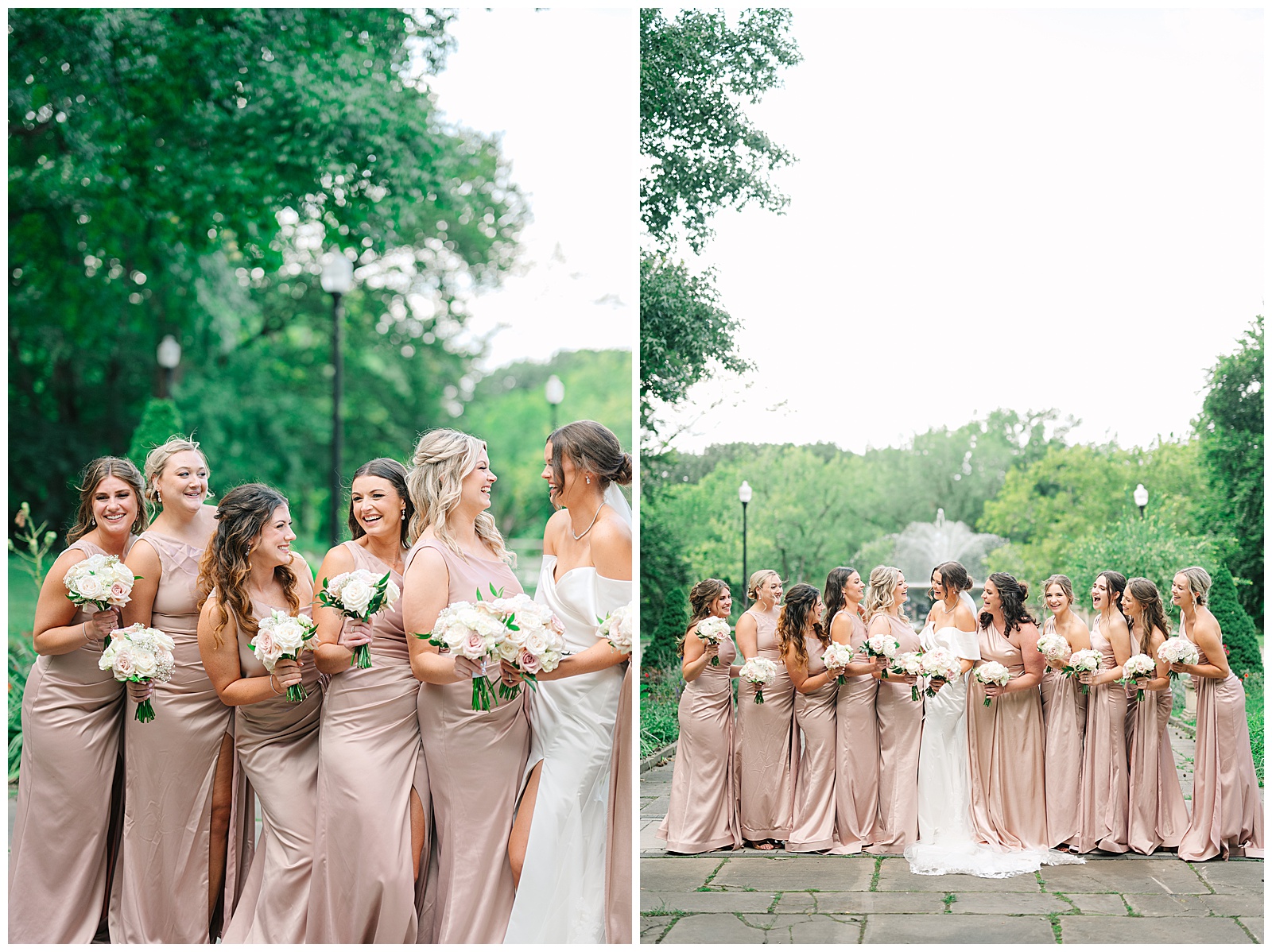 Blush Pink and Black Theme Wedding in Cleveland and Blue Heron Wedding in Medina Ohio