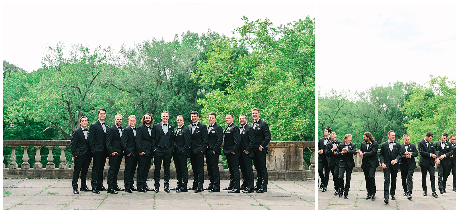 Blush Pink and Black Theme Wedding in Cleveland and Blue Heron Wedding in Medina Ohio