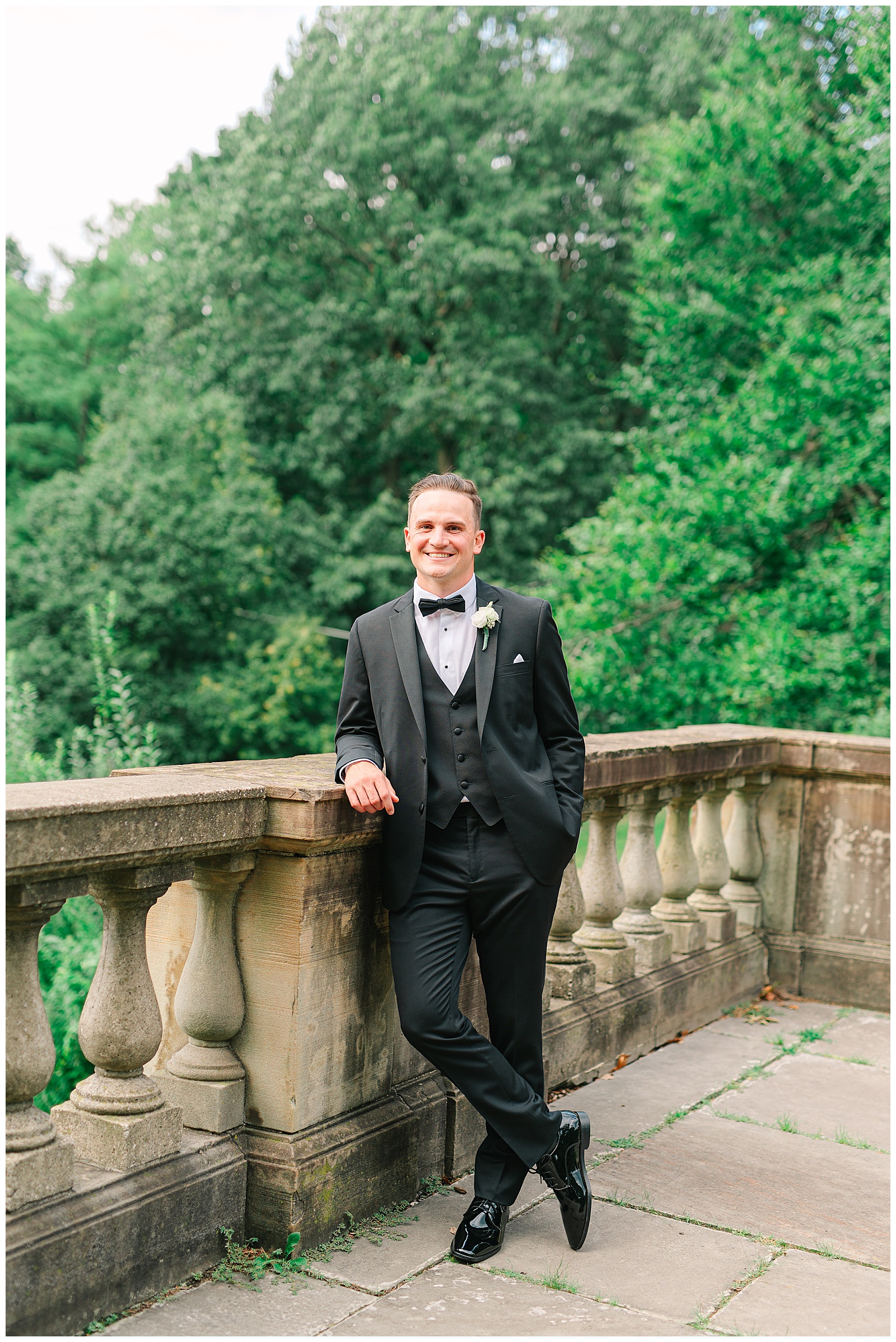 Blush Pink and Black Theme Wedding in Cleveland and Blue Heron Wedding in Medina Ohio