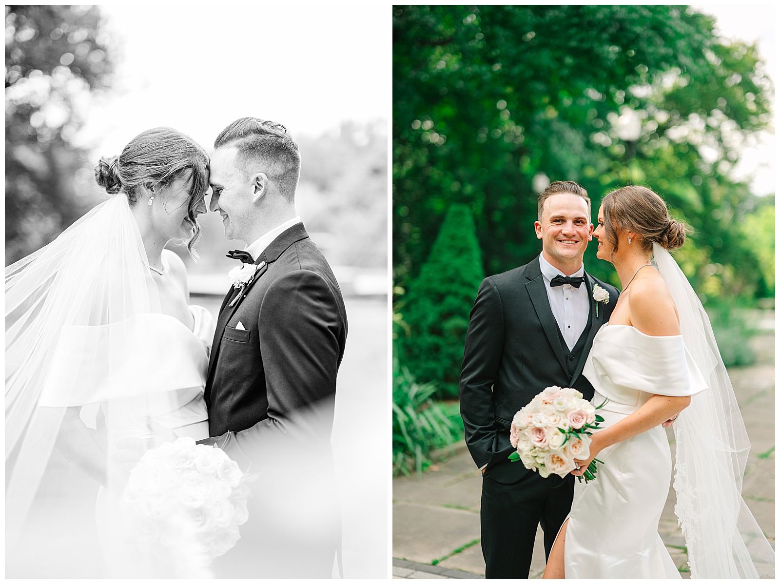 Blush Pink and Black Theme Wedding in Cleveland and Blue Heron Wedding in Medina Ohio