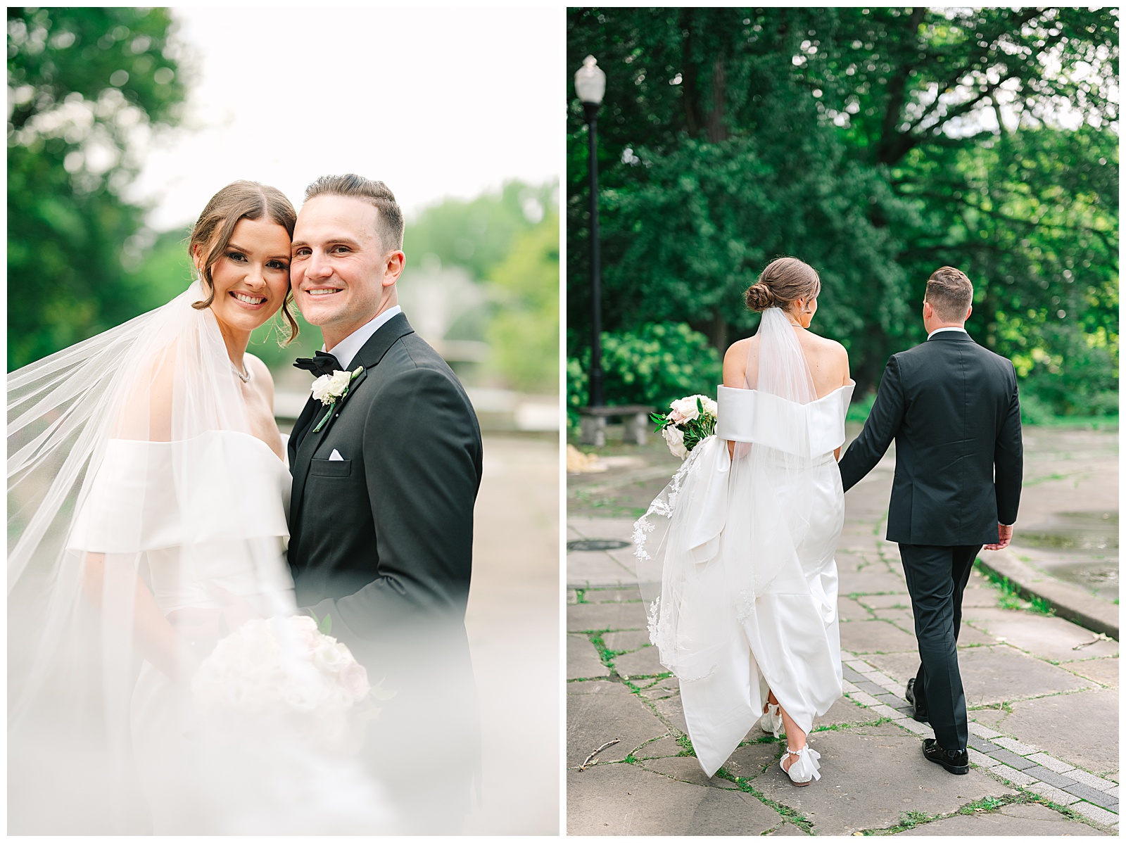 Blush Pink and Black Theme Wedding in Cleveland and Blue Heron Wedding in Medina Ohio