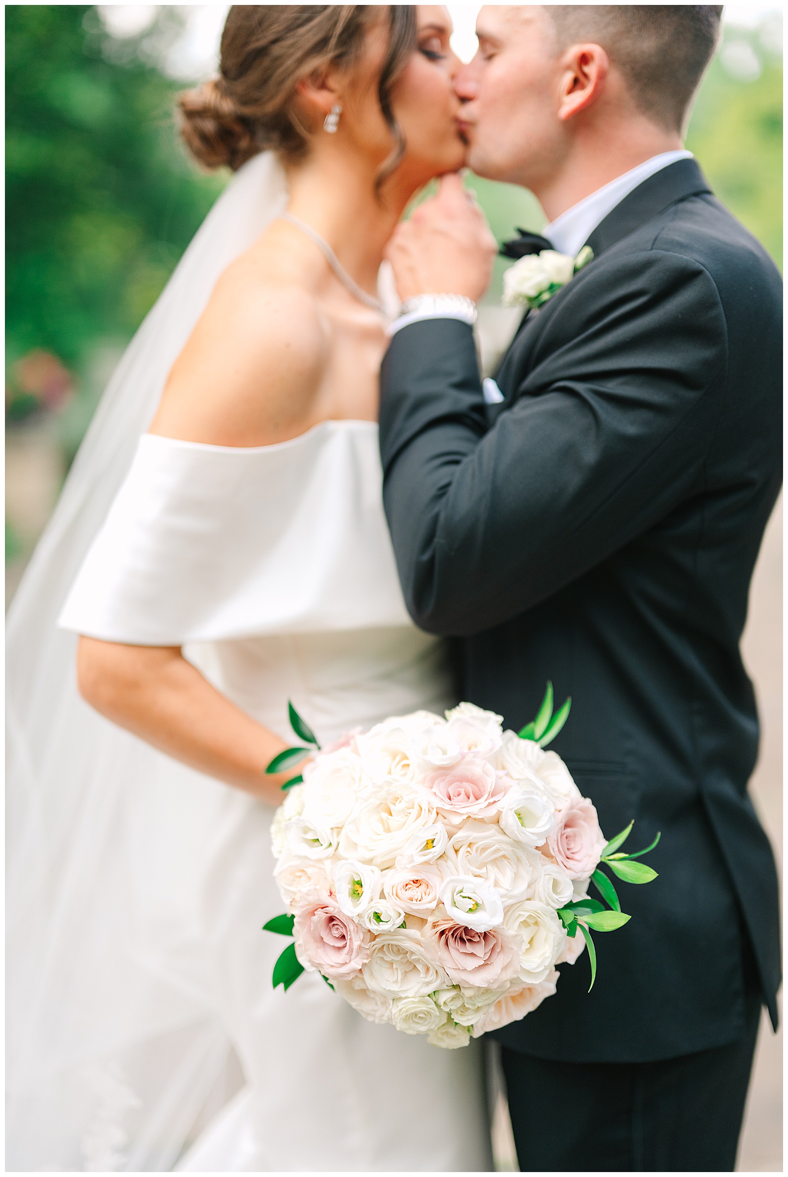 Blush Pink and Black Theme Wedding in Cleveland and Blue Heron Wedding in Medina Ohio