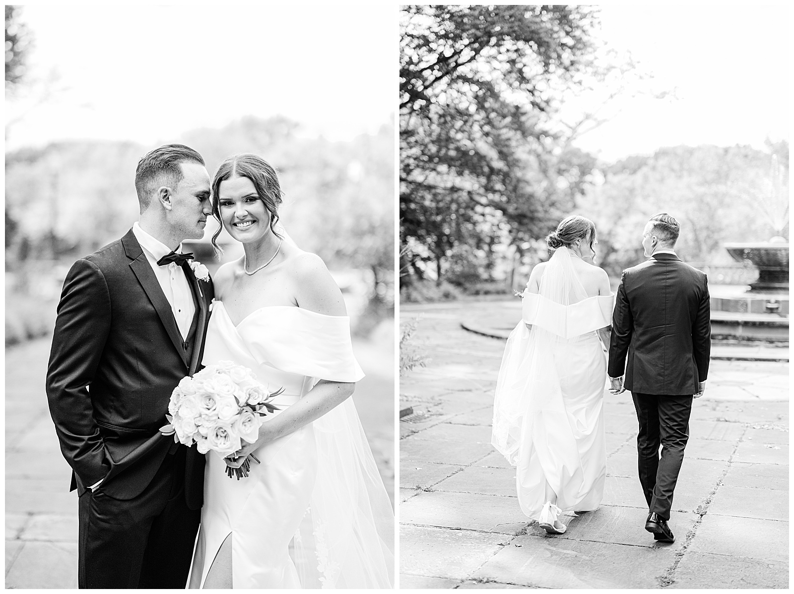 Blush Pink and Black Theme Wedding in Cleveland and Blue Heron Wedding in Medina Ohio