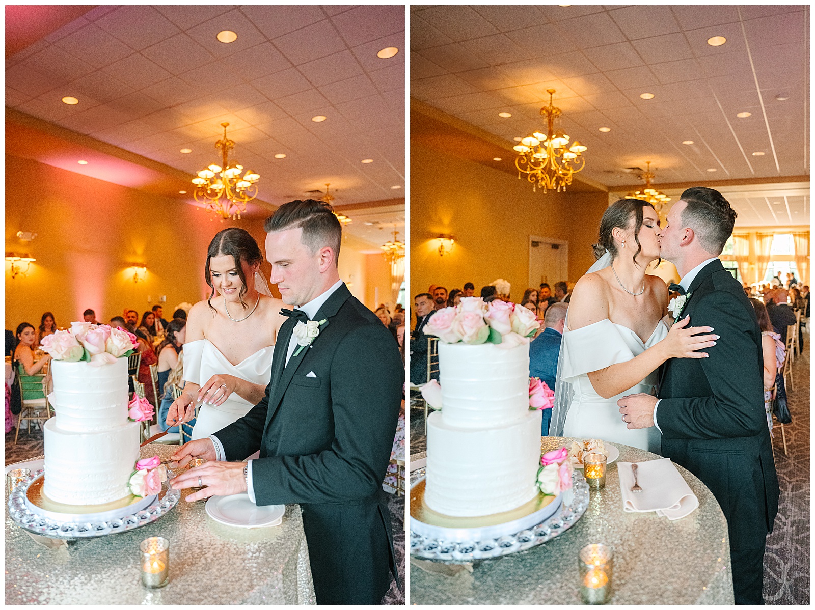 Blush Pink and Black Theme Wedding in Cleveland and Blue Heron Wedding in Medina Ohio