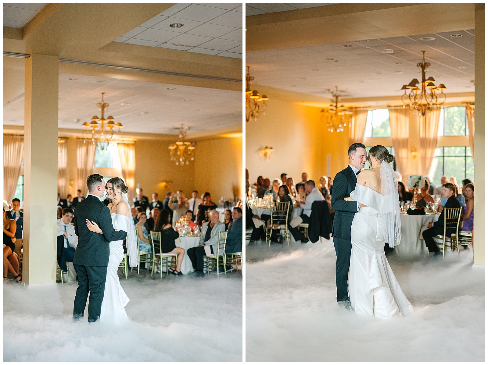 Blush Pink and Black Theme Wedding in Cleveland and Blue Heron Wedding in Medina Ohio