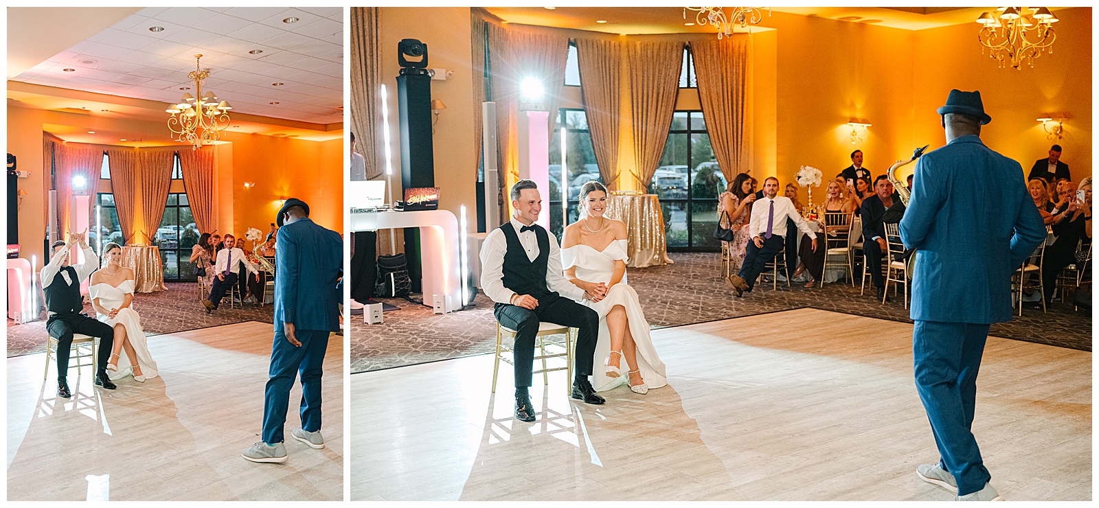 Blush Pink and Black Theme Wedding in Cleveland and Blue Heron Wedding in Medina Ohio