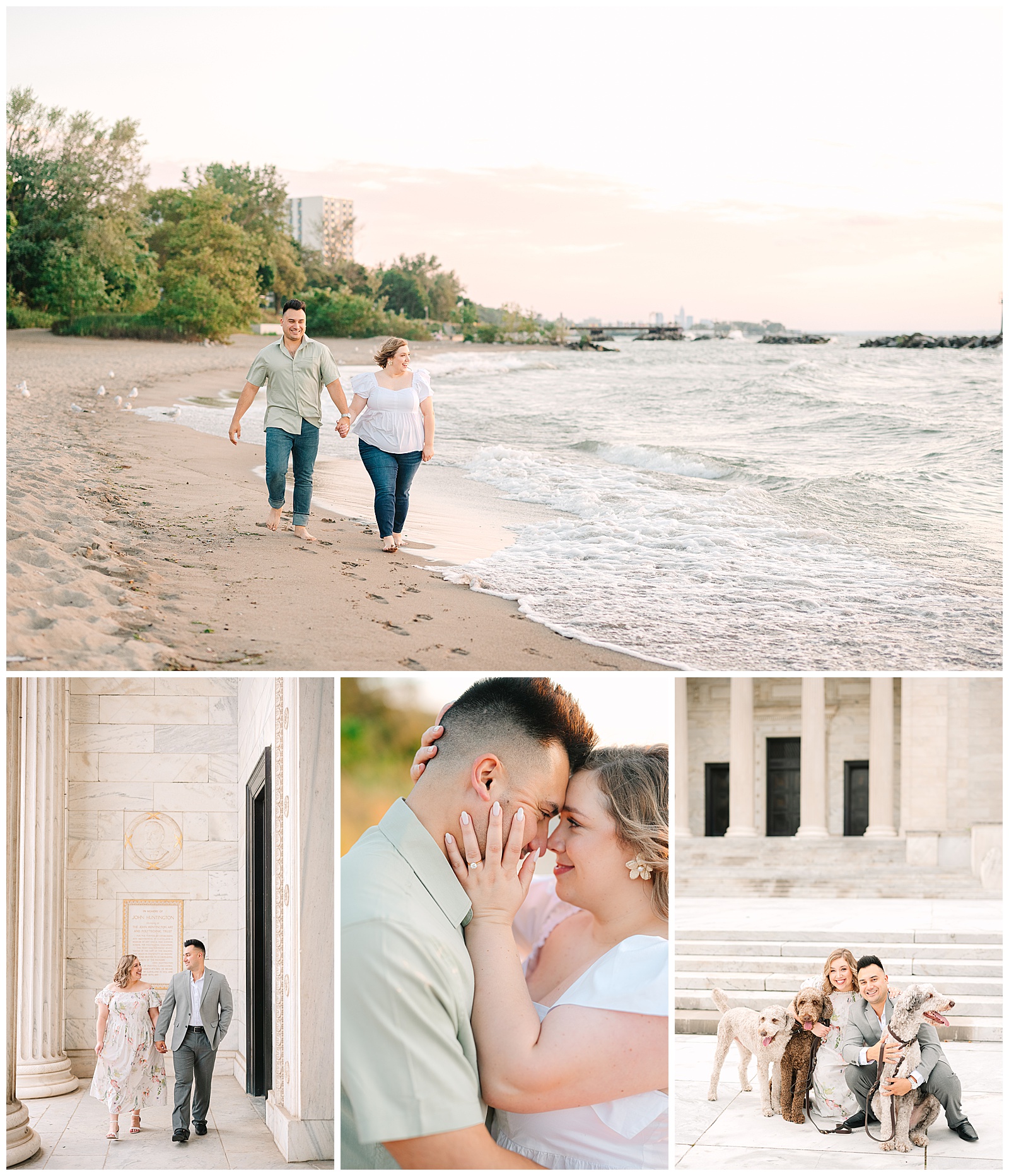 Cleveland Art Museum and Villa Angela Beach Engagement Session in Ohio