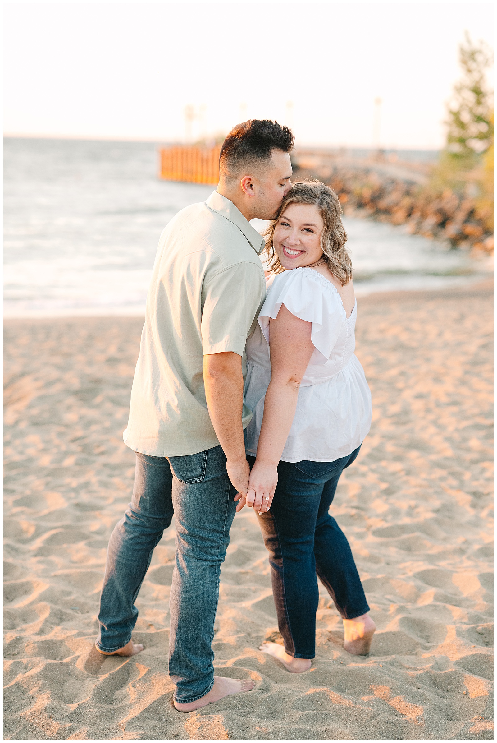 Cleveland Art Museum and Villa Angela Beach Engagement Session in Ohio