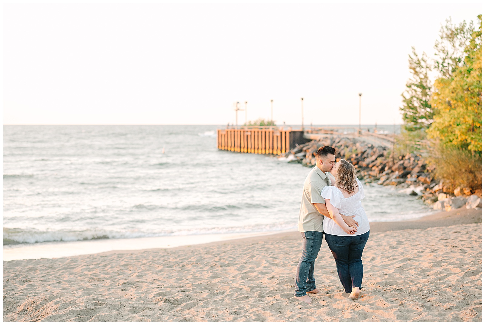 Cleveland Art Museum and Villa Angela Beach Engagement Session in Ohio