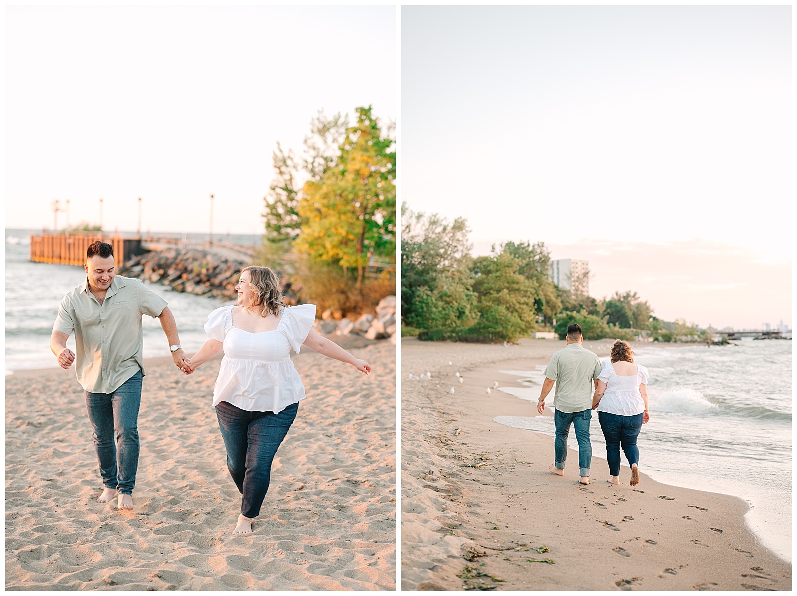 Cleveland Art Museum and Villa Angela Beach Engagement Session in Ohio