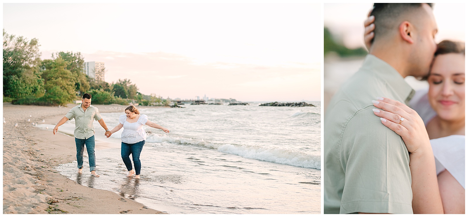 Cleveland Art Museum and Villa Angela Beach Engagement Session in Ohio