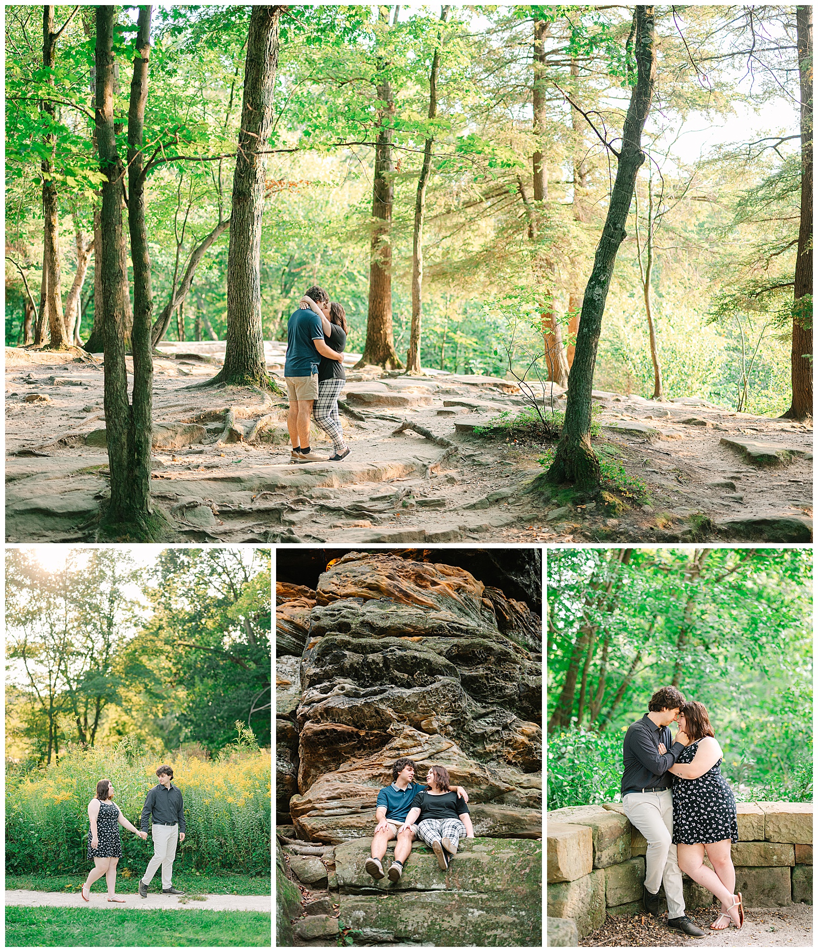 Everett Covered Bridge and The Ledges in Peninsula Ohio Engagement Sesssion