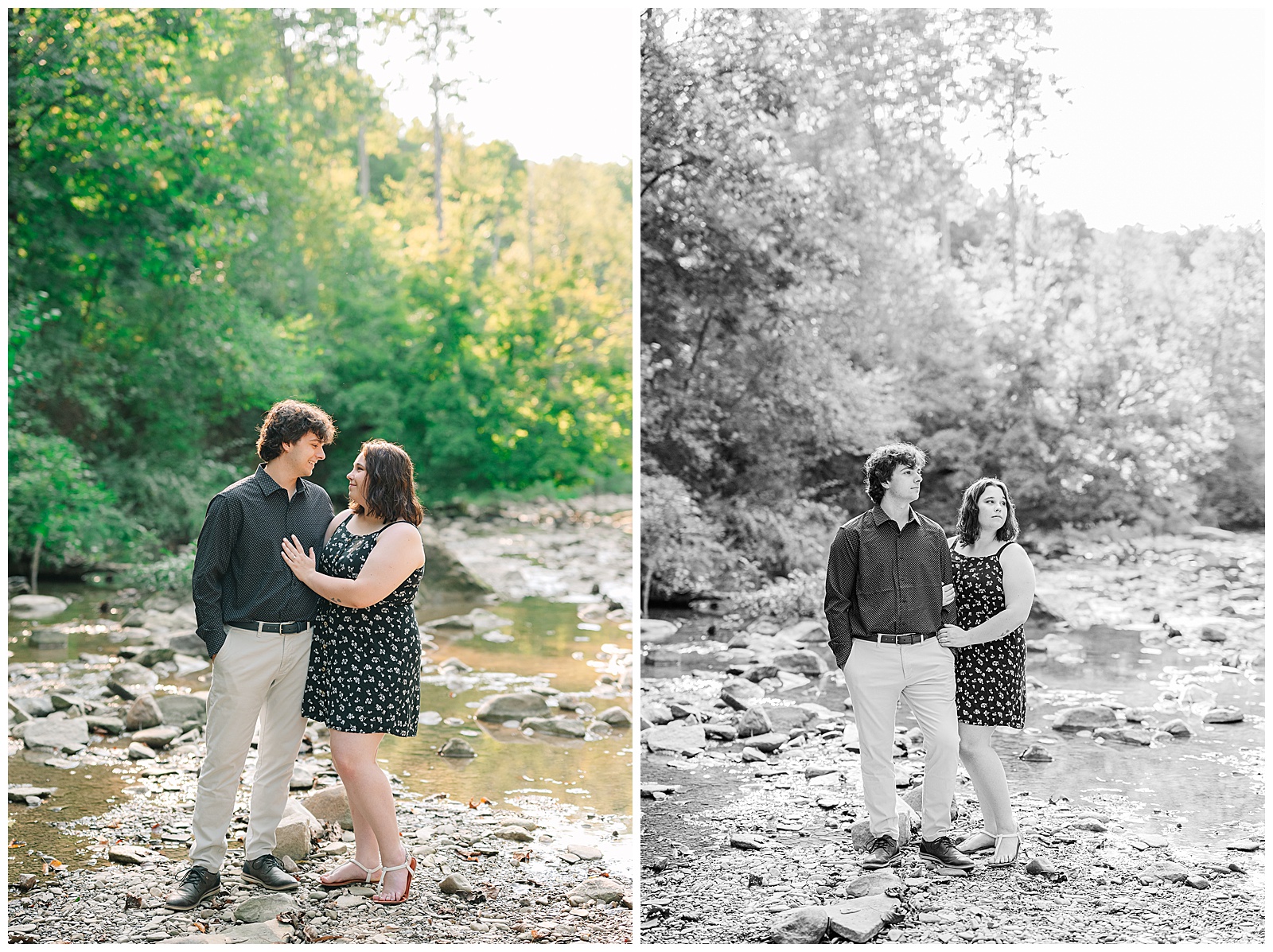 Everett Covered Bridge and The Ledges in Peninsula Ohio Engagement Sesssion