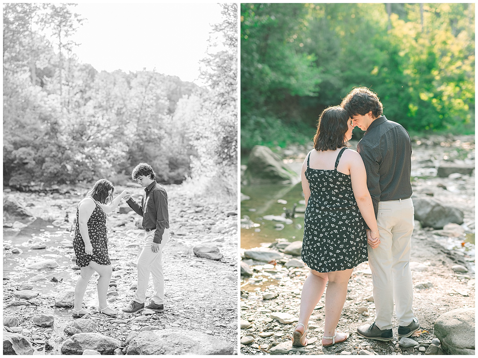 Everett Covered Bridge and The Ledges in Peninsula Ohio Engagement Sesssion