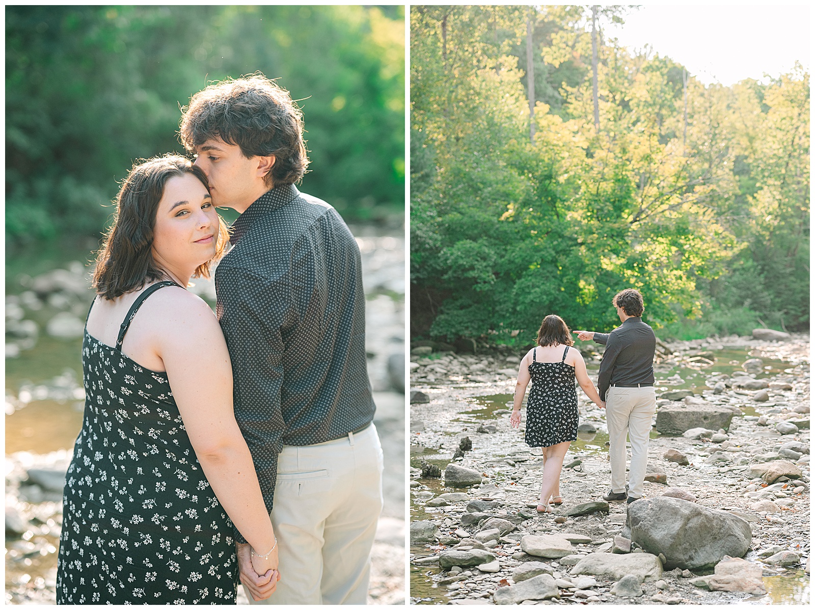 Everett Covered Bridge and The Ledges in Peninsula Ohio Engagement Sesssion