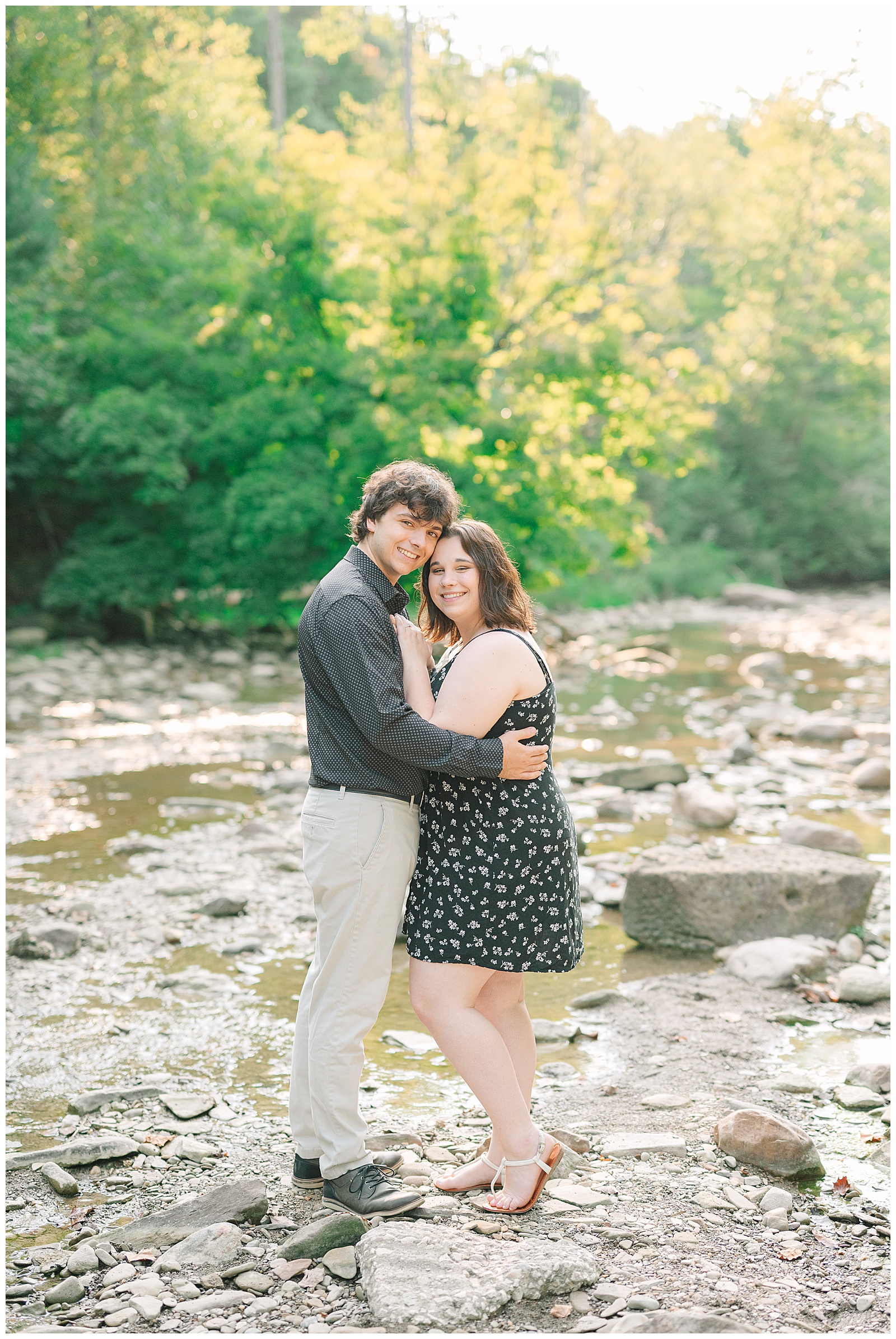 Everett Covered Bridge and The Ledges in Peninsula Ohio Engagement Sesssion