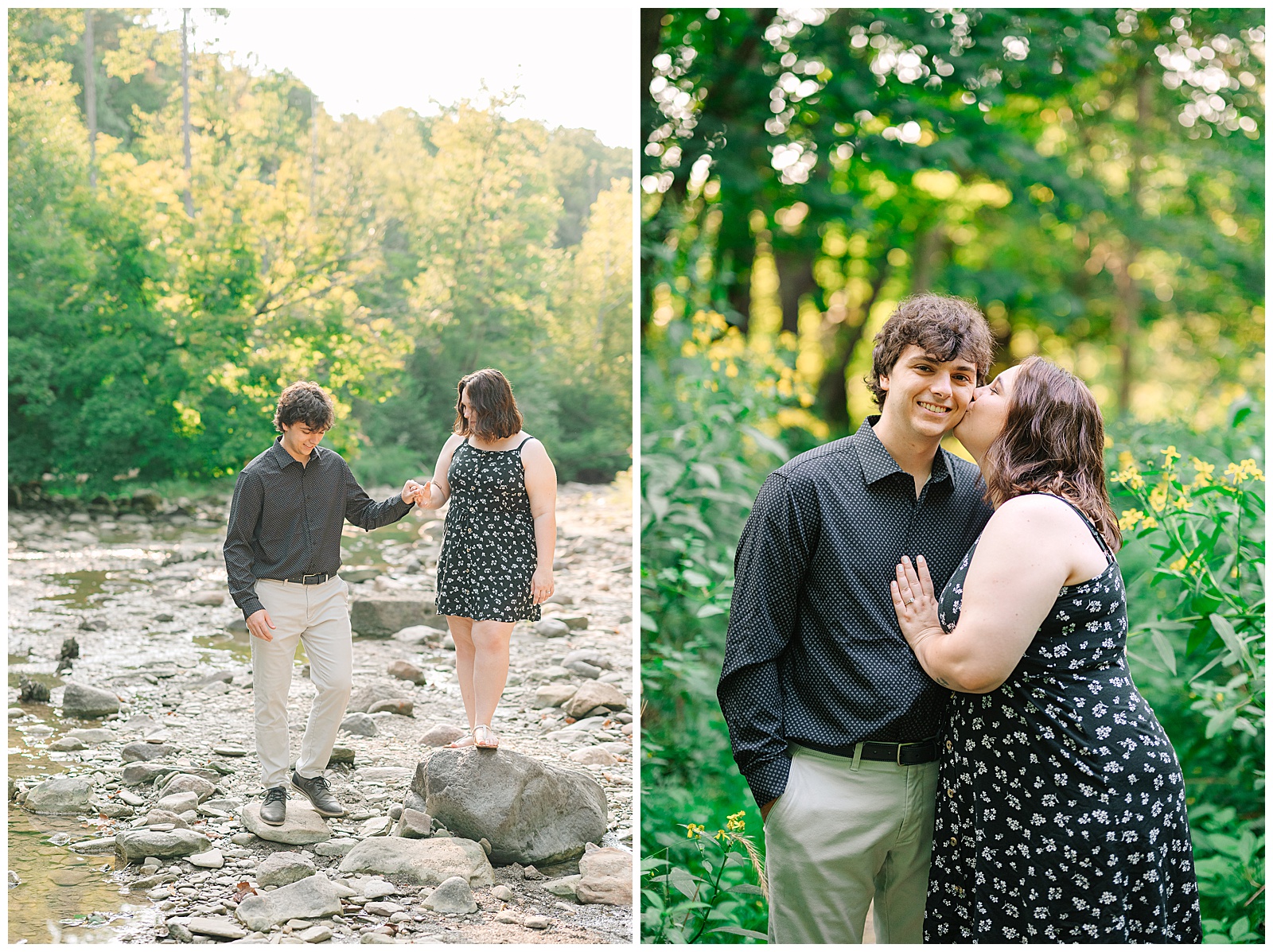 Everett Covered Bridge and The Ledges in Peninsula Ohio Engagement Sesssion