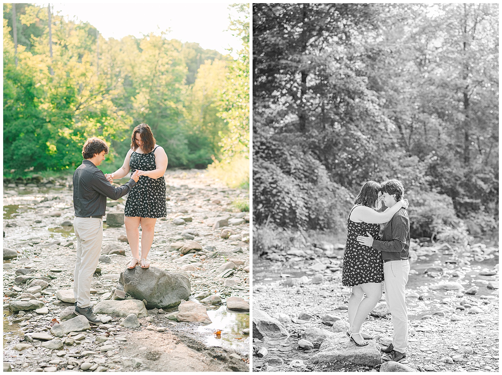 Everett Covered Bridge and The Ledges in Peninsula Ohio Engagement Sesssion