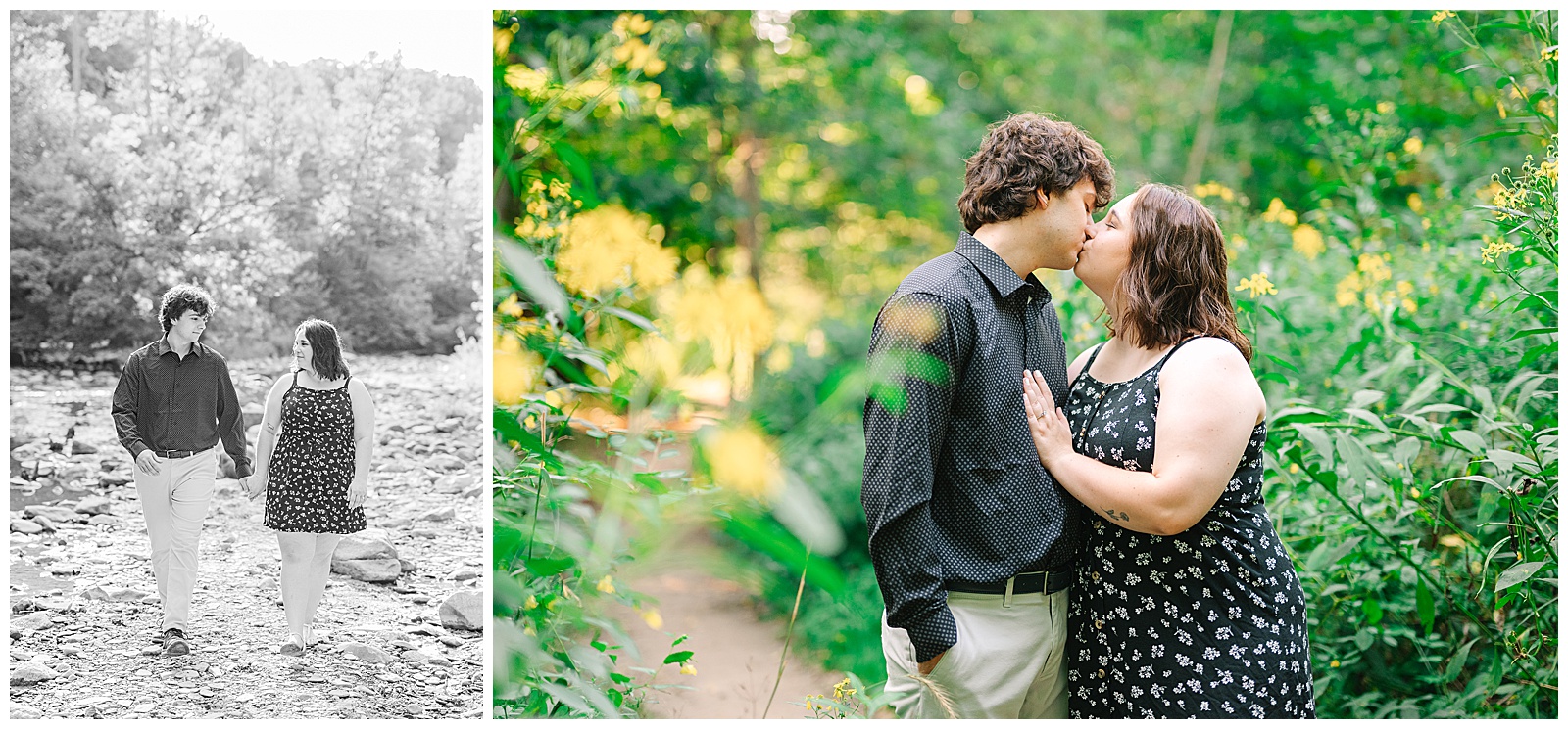 Everett Covered Bridge and The Ledges in Peninsula Ohio Engagement Sesssion