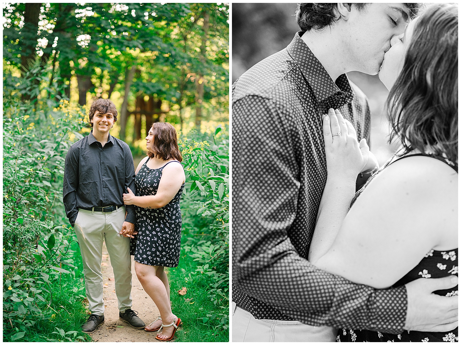 Everett Covered Bridge and The Ledges in Peninsula Ohio Engagement Sesssion