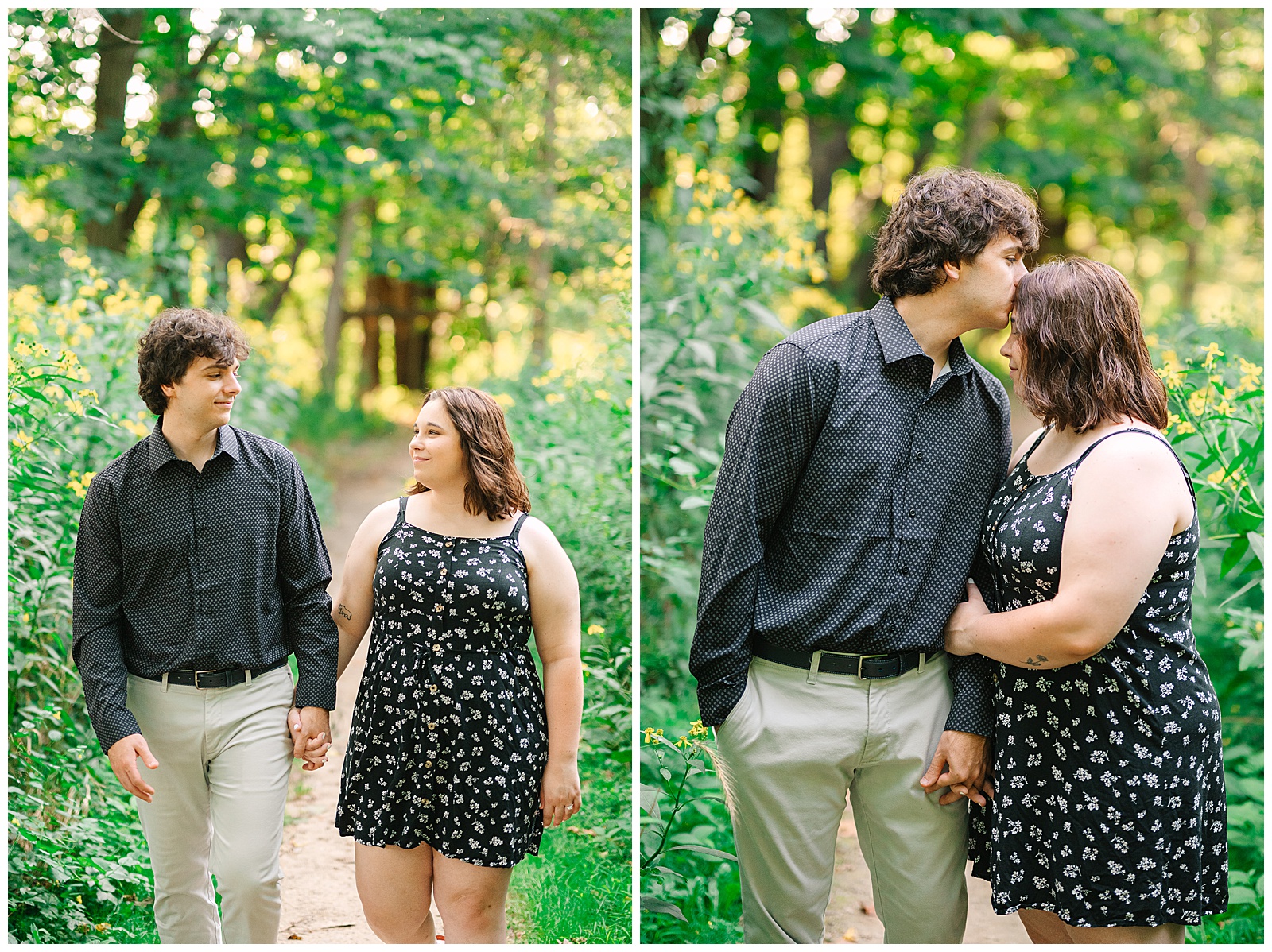 Everett Covered Bridge and The Ledges in Peninsula Ohio Engagement Sesssion