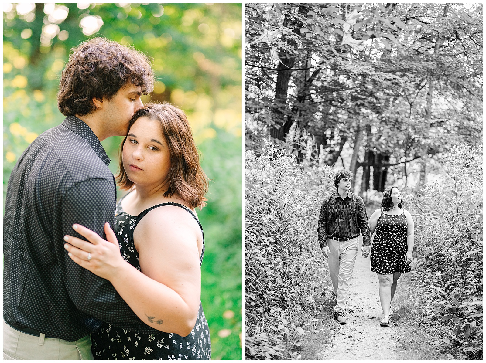 Everett Covered Bridge and The Ledges in Peninsula Ohio Engagement Sesssion