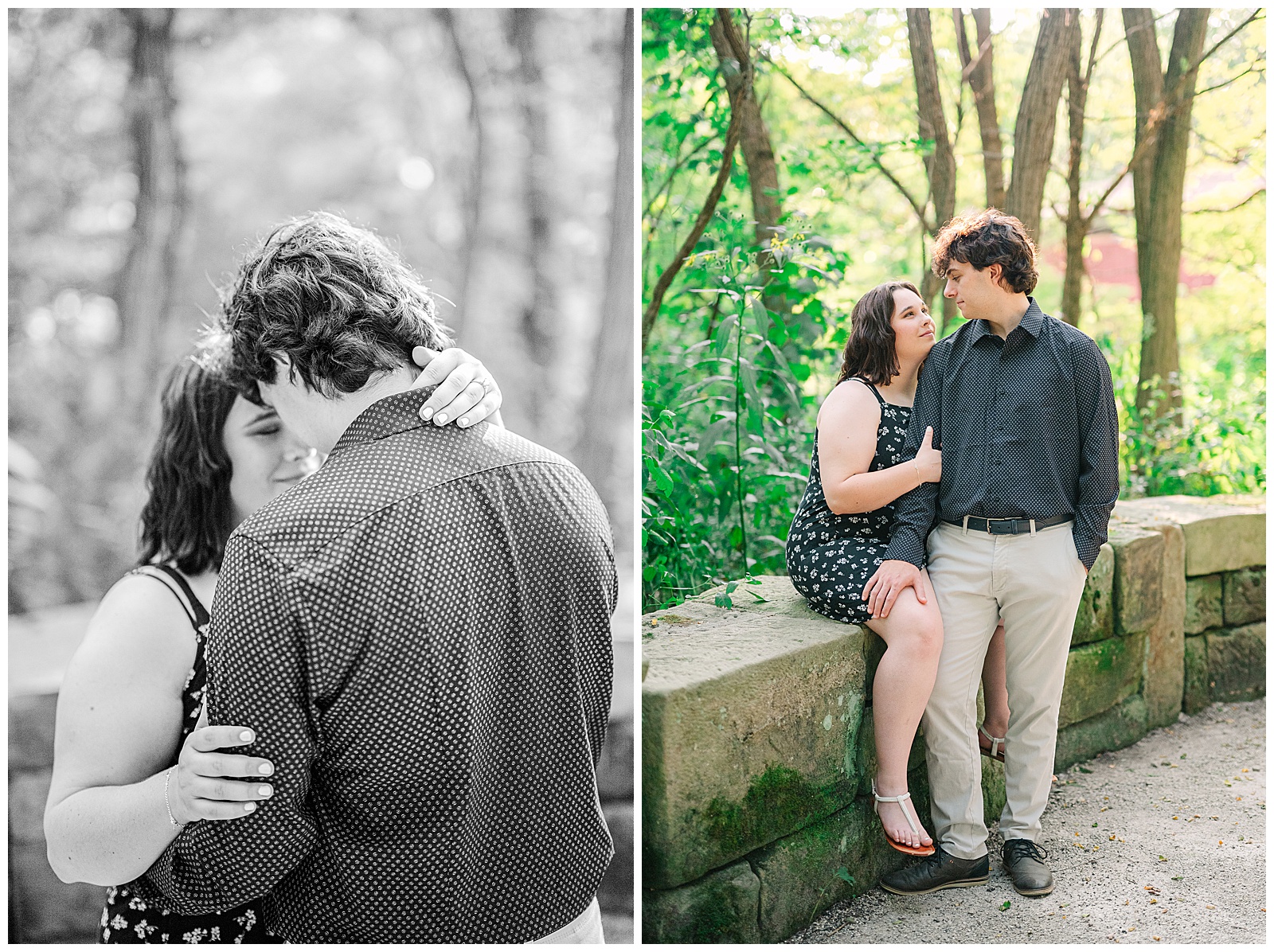 Everett Covered Bridge and The Ledges in Peninsula Ohio Engagement Sesssion