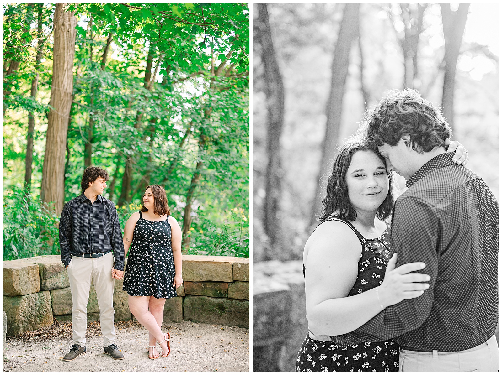 Everett Covered Bridge and The Ledges in Peninsula Ohio Engagement Sesssion