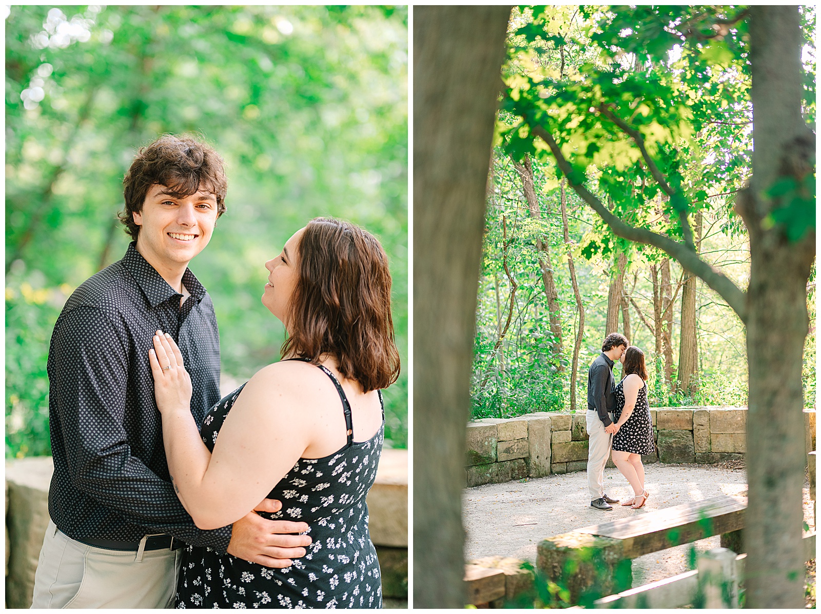 Everett Covered Bridge and The Ledges in Peninsula Ohio Engagement Sesssion