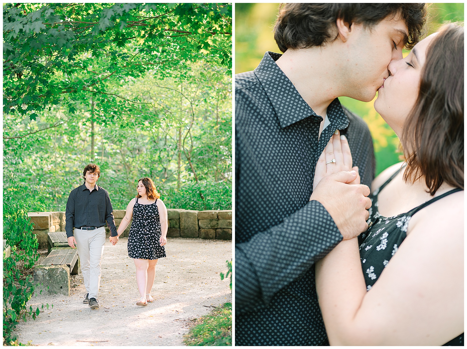 Everett Covered Bridge and The Ledges in Peninsula Ohio Engagement Sesssion