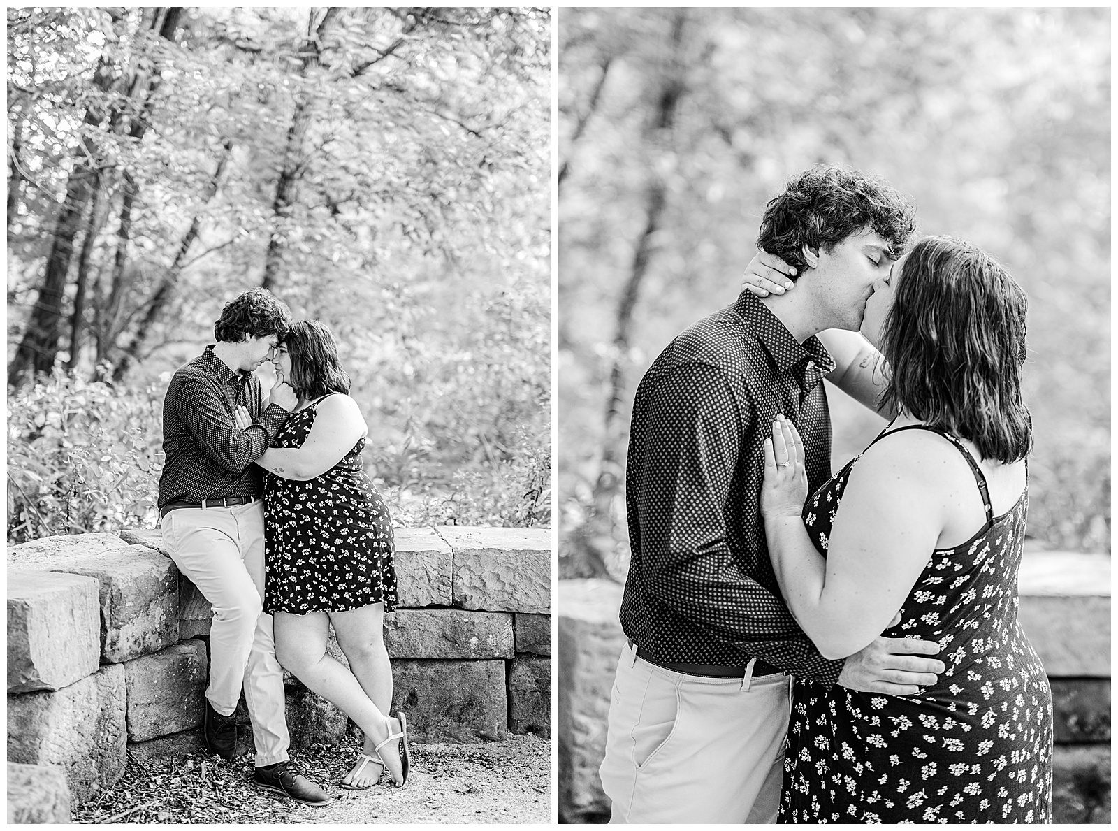 Everett Covered Bridge and The Ledges in Peninsula Ohio Engagement Sesssion