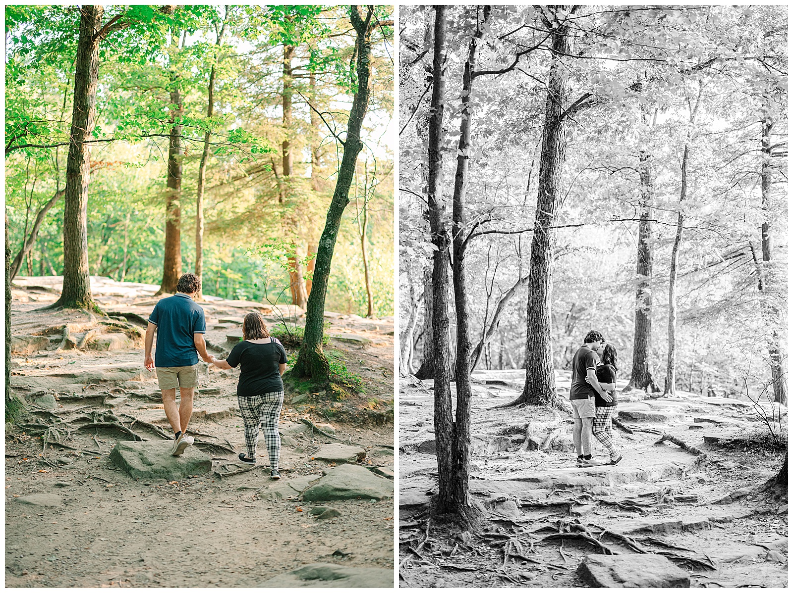 Everett Covered Bridge and The Ledges in Peninsula Ohio Engagement Sesssion