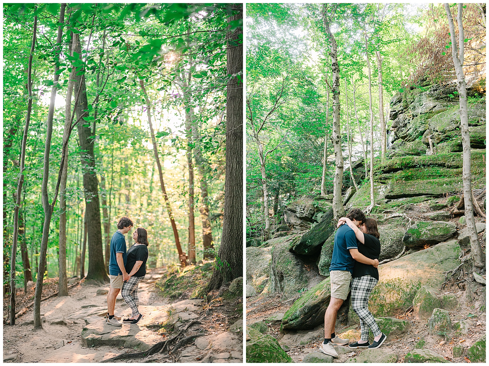 Everett Covered Bridge and The Ledges in Peninsula Ohio Engagement Sesssion