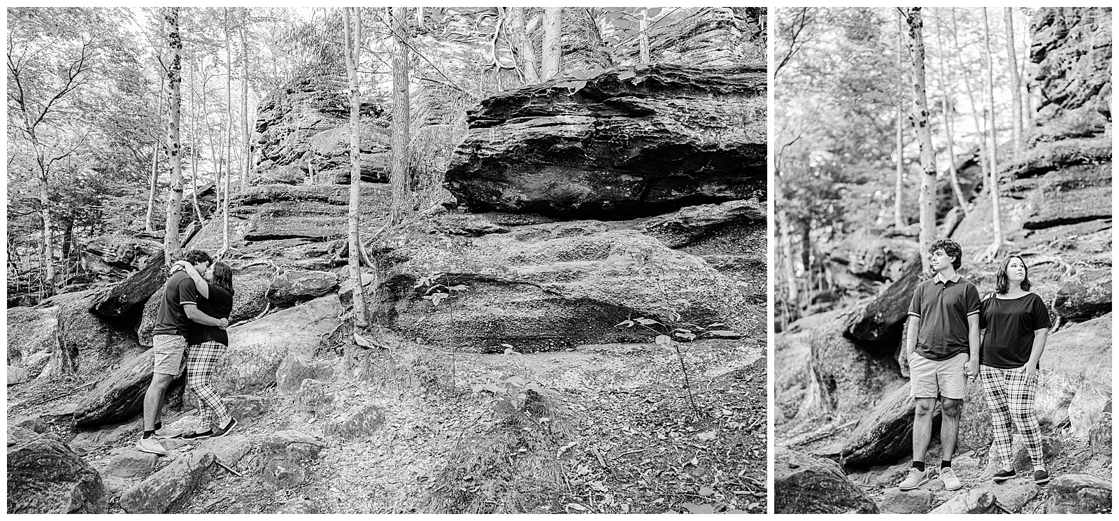 Everett Covered Bridge and The Ledges in Peninsula Ohio Engagement Sesssion