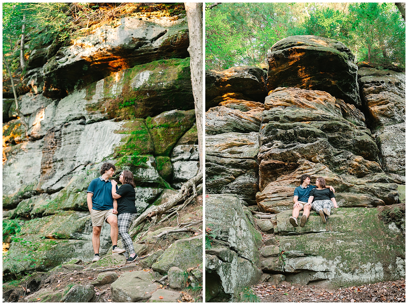 Everett Covered Bridge and The Ledges in Peninsula Ohio Engagement Sesssion