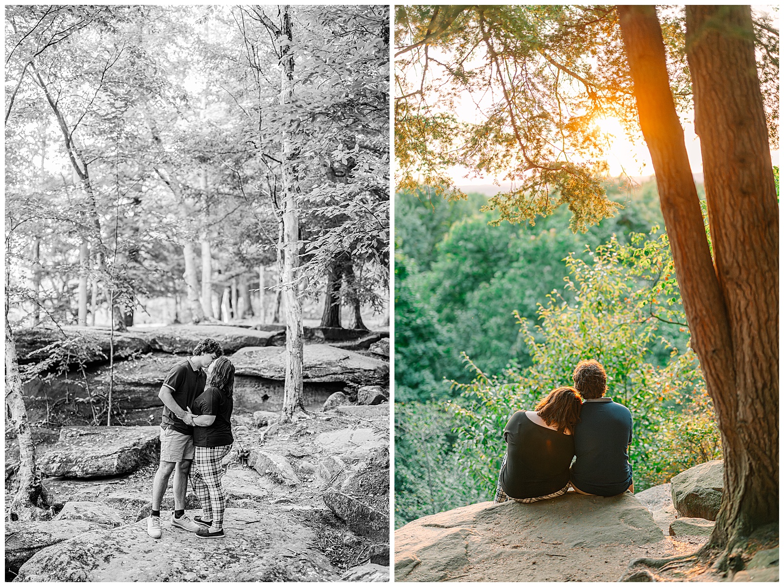 Everett Covered Bridge and The Ledges in Peninsula Ohio Engagement Sesssion