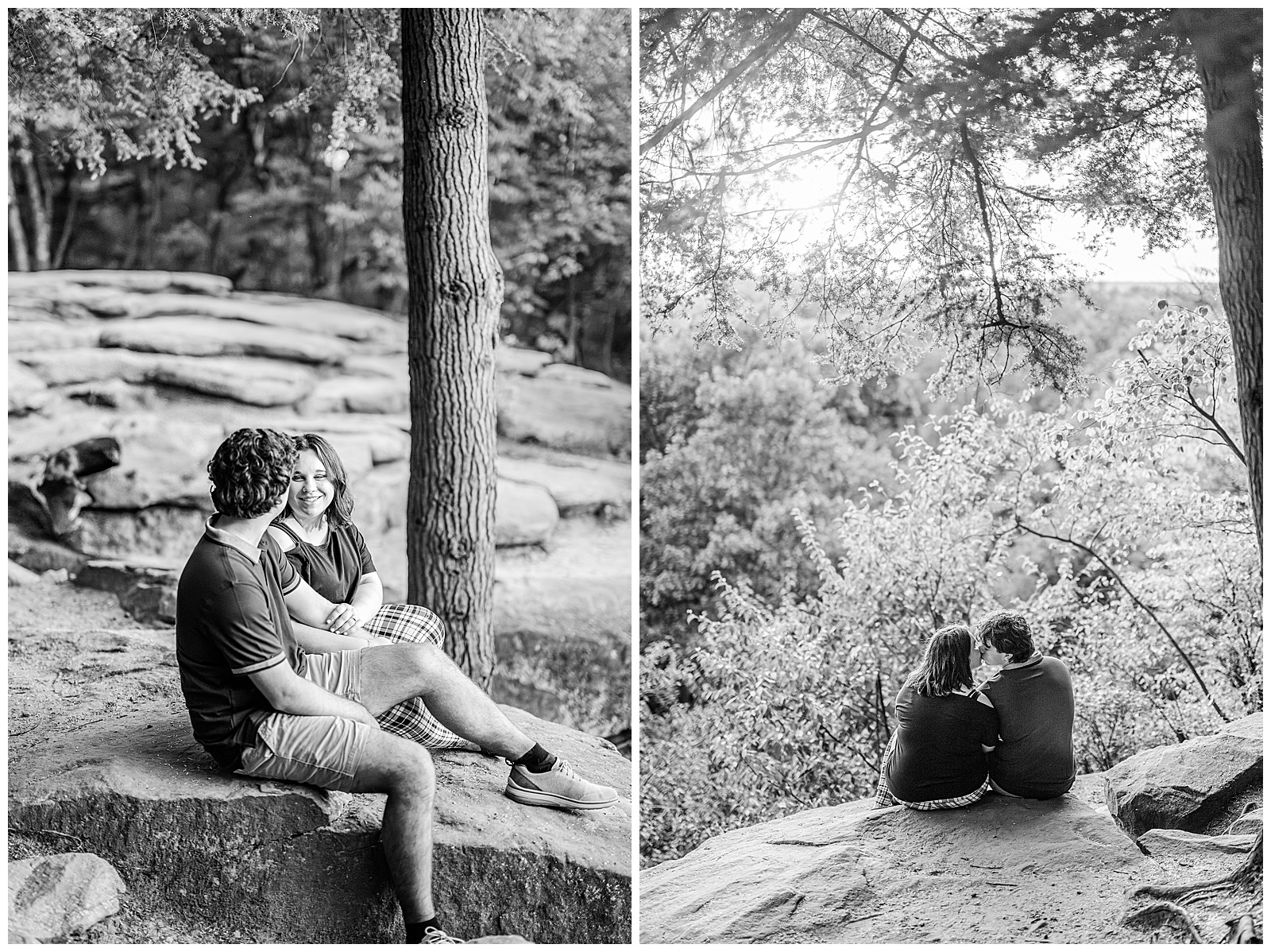 Everett Covered Bridge and The Ledges in Peninsula Ohio Engagement Sesssion