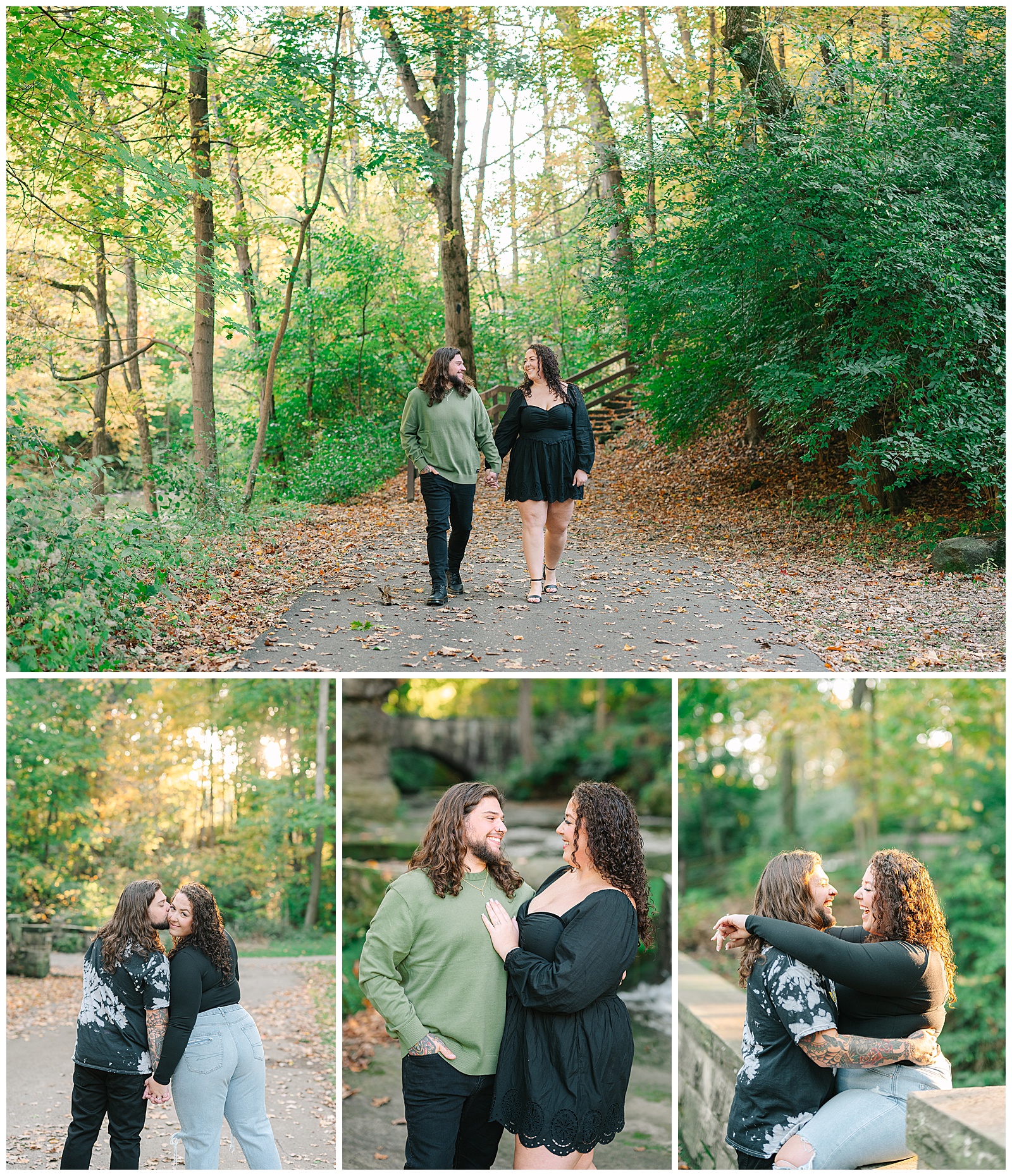 David Fortier River Park Fall Engagement Session in Olmsted Falls, Ohio