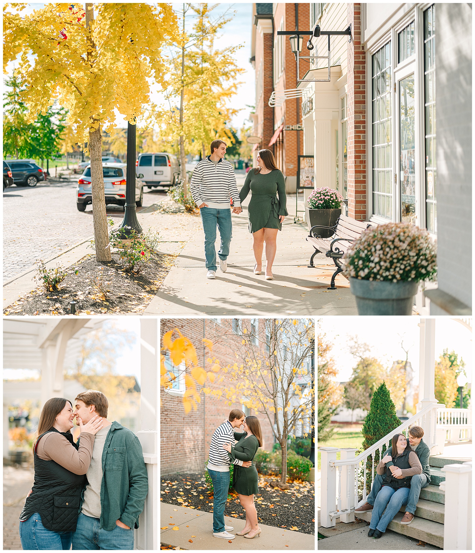 Downtown Hudson Fall Engagement Session