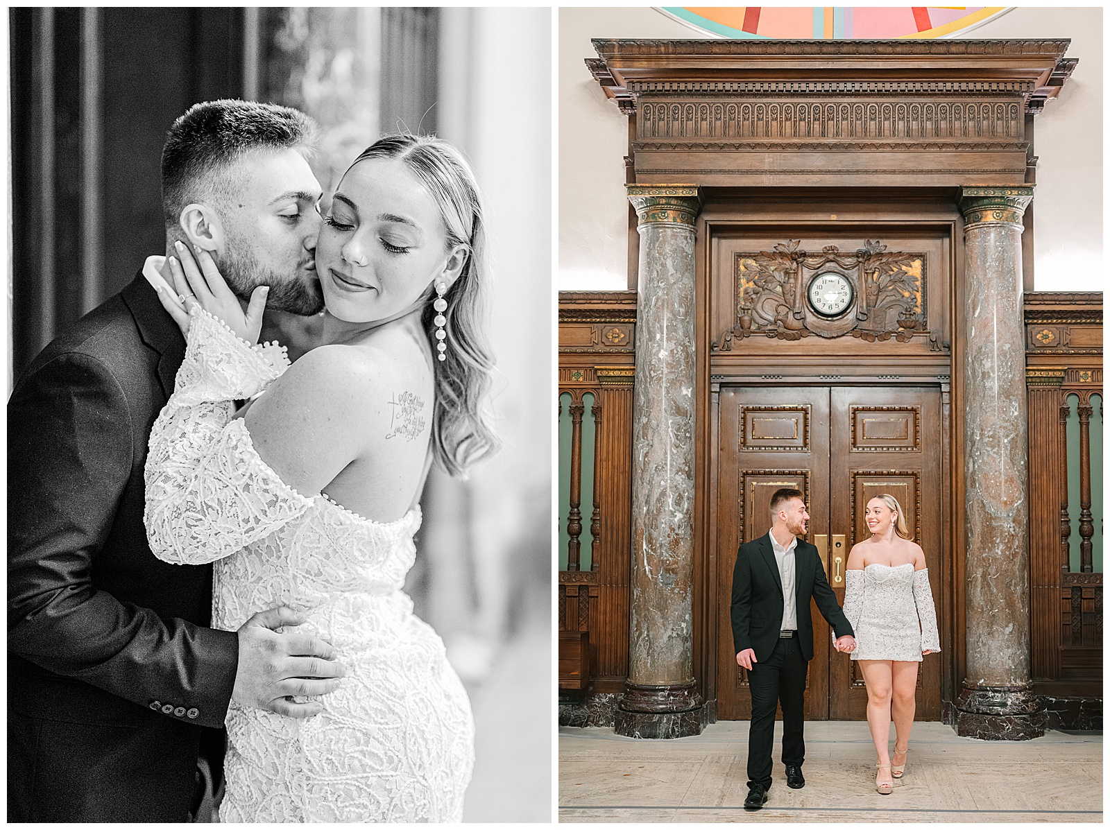 Vintage Courthouse Cleveland Library and Cleveland Art Museum Engagement Session