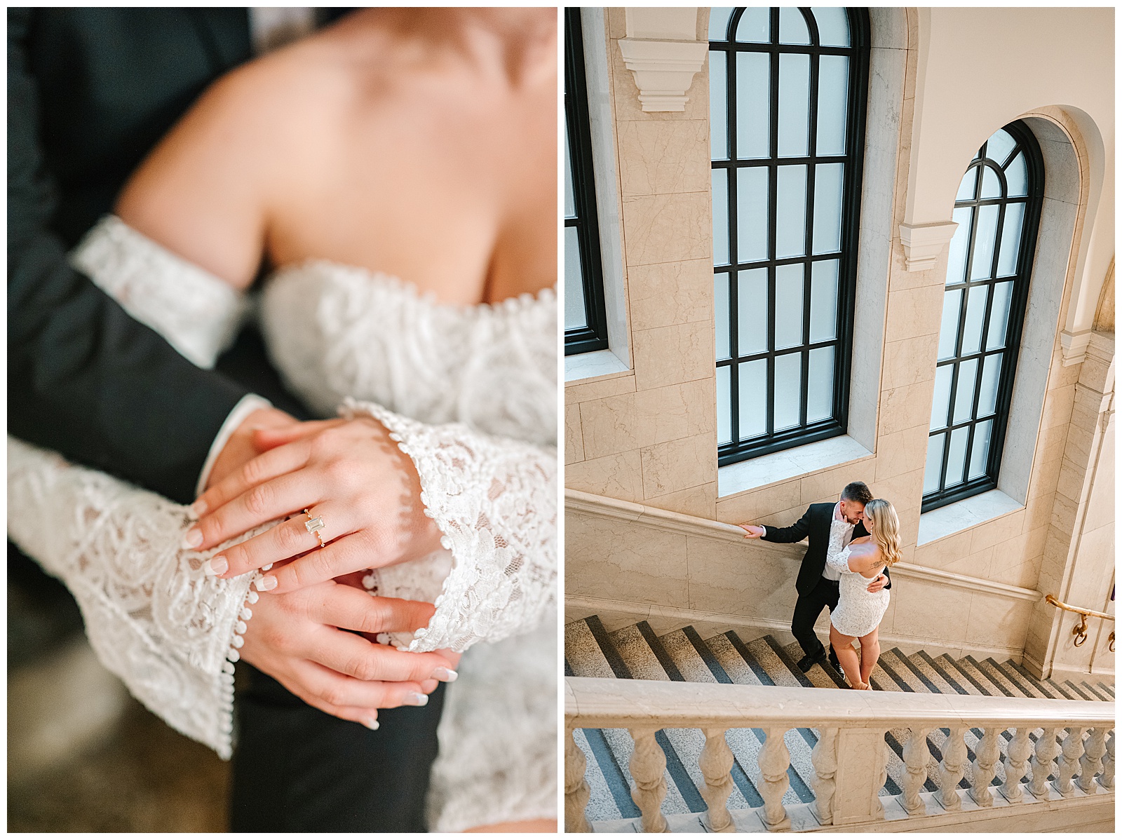 Vintage Courthouse Cleveland Library and Cleveland Art Museum Engagement Session