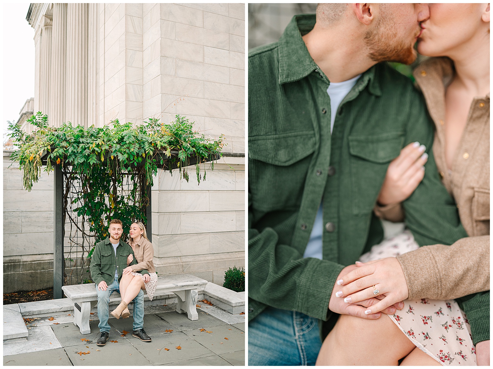 Vintage Courthouse Cleveland Library and Cleveland Art Museum Engagement Session