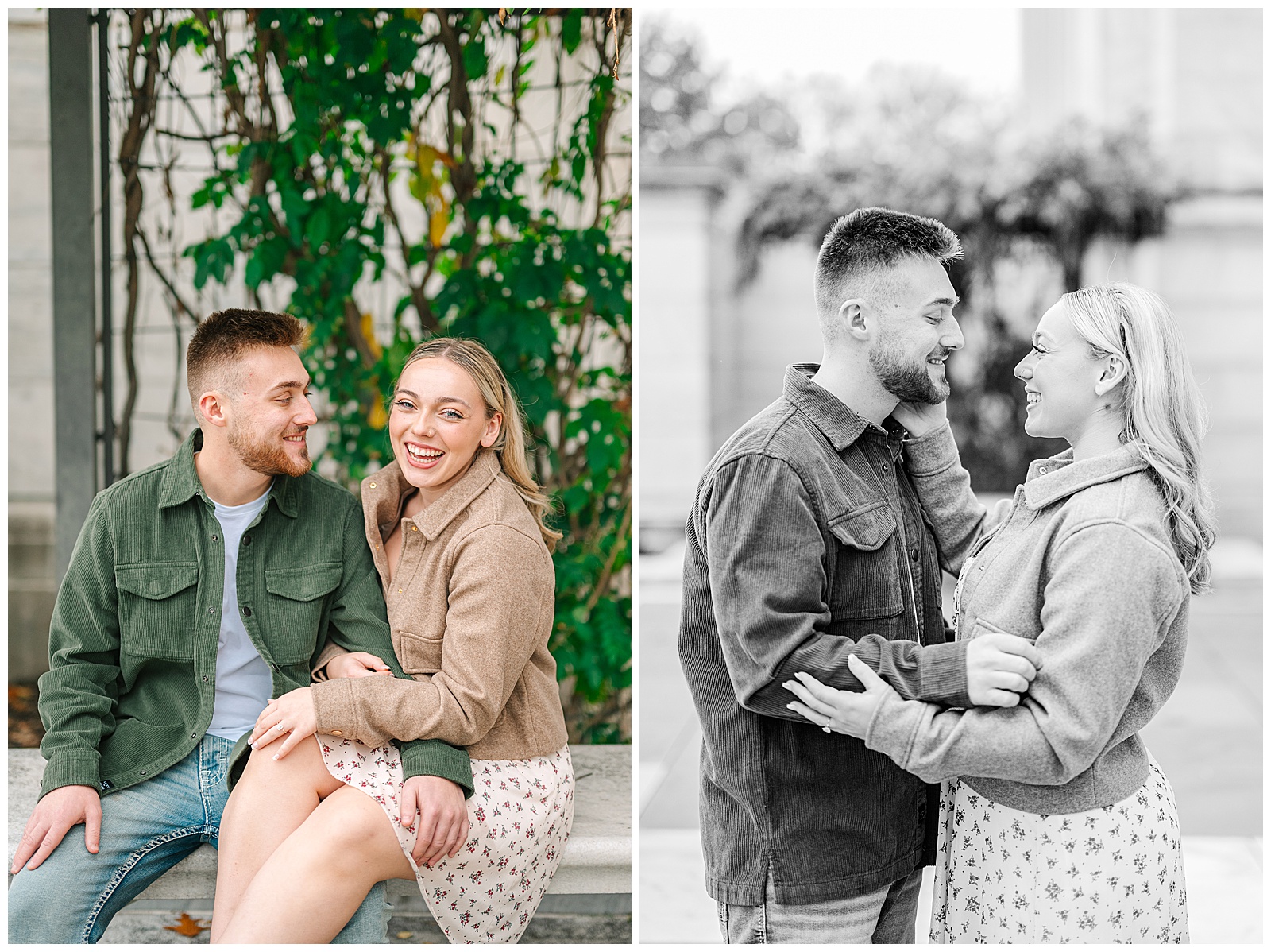 Vintage Courthouse Cleveland Library and Cleveland Art Museum Engagement Session