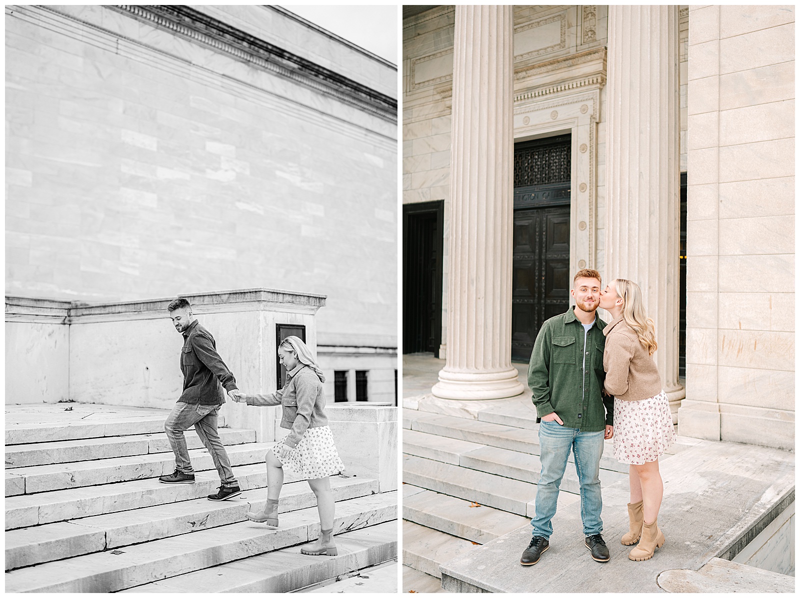 Vintage Courthouse Cleveland Library and Cleveland Art Museum Engagement Session