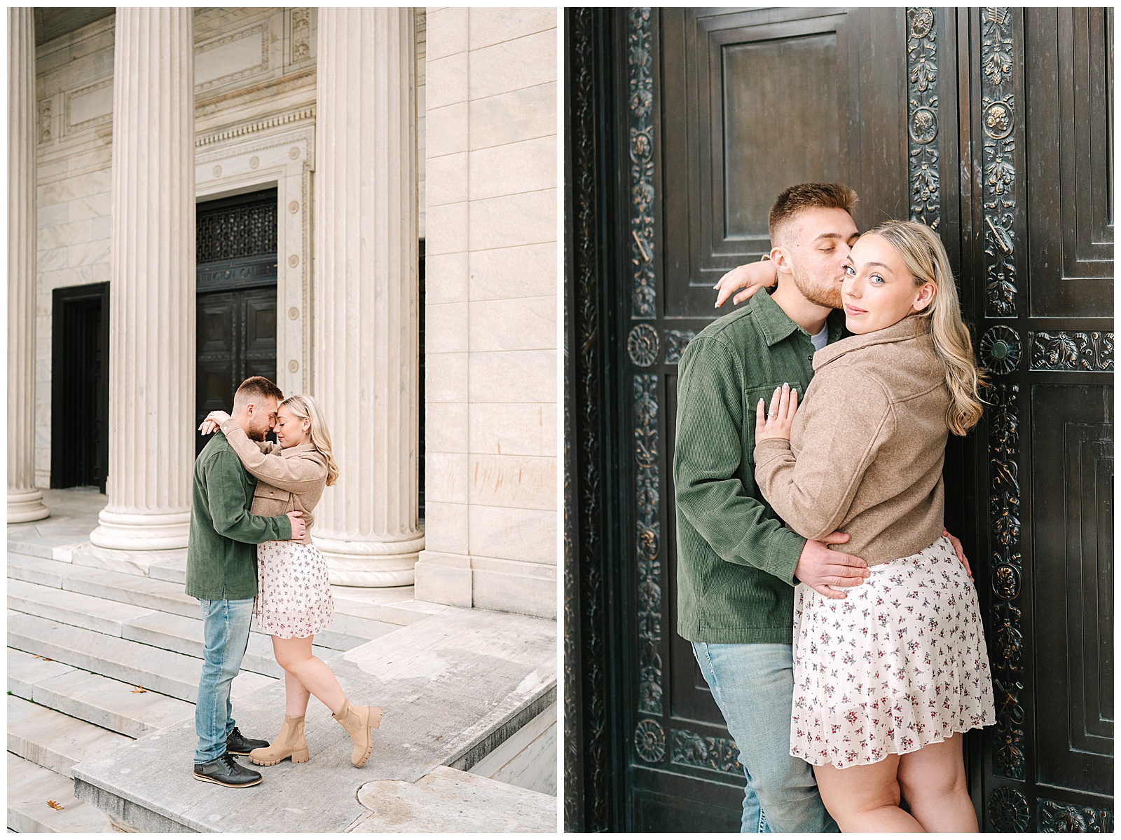 Vintage Courthouse Cleveland Library and Cleveland Art Museum Engagement Session