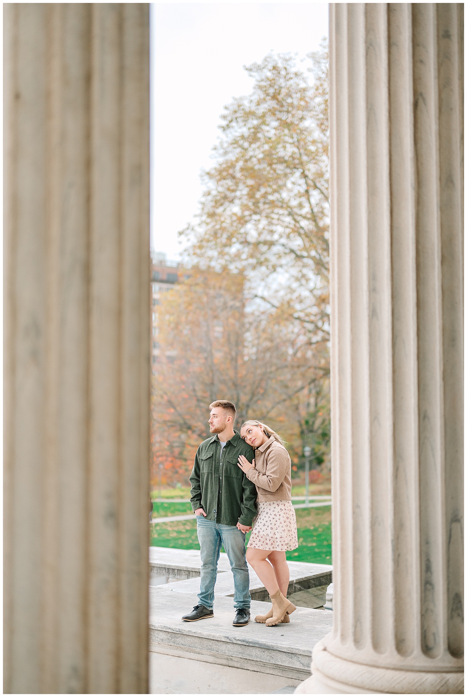 Vintage Courthouse Cleveland Library and Cleveland Art Museum Engagement Session