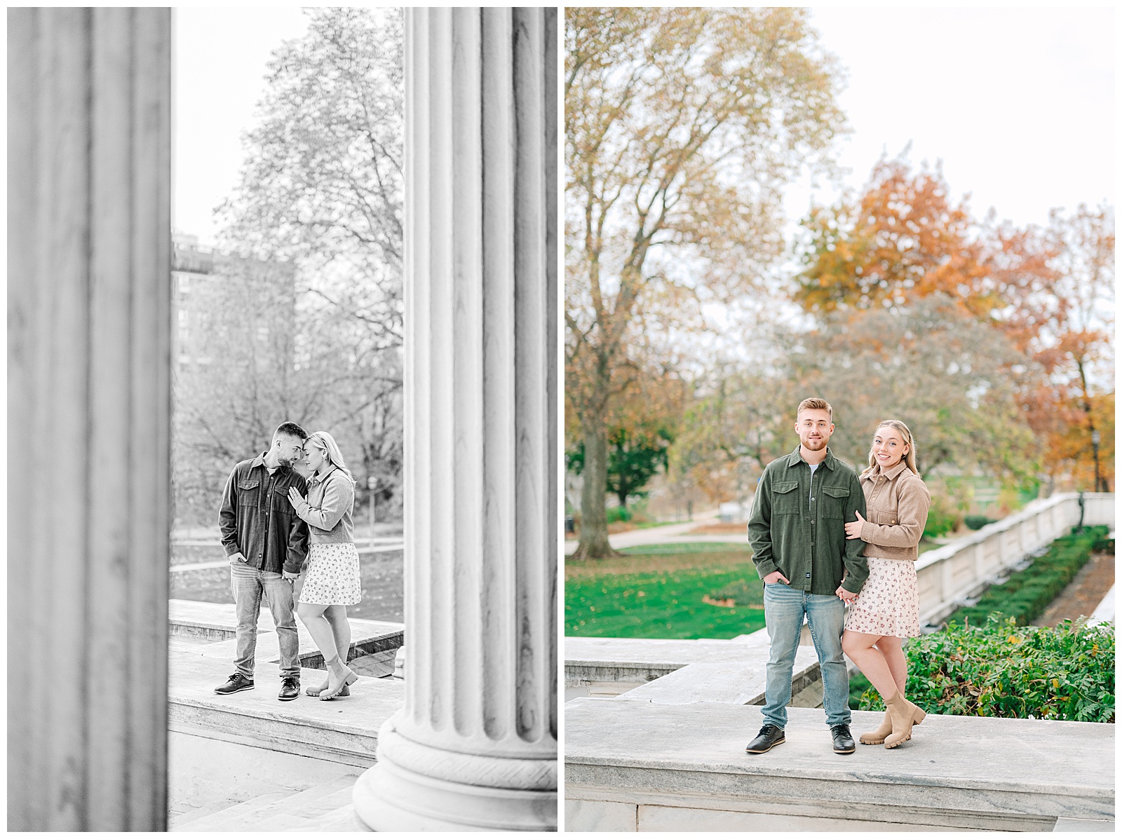 Vintage Courthouse Cleveland Library and Cleveland Art Museum Engagement Session