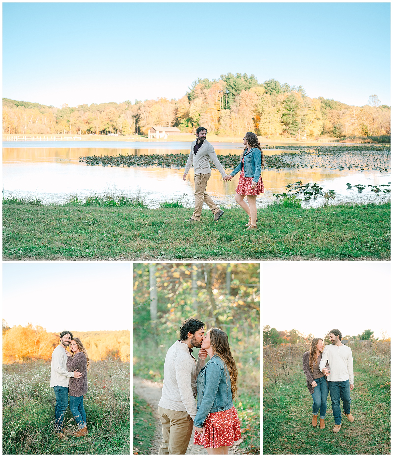 Kendall Lake and Kendall Hills in Peninsula Ohio Fall Engagement | Heather J Photography | Ohio Engagement Photographer