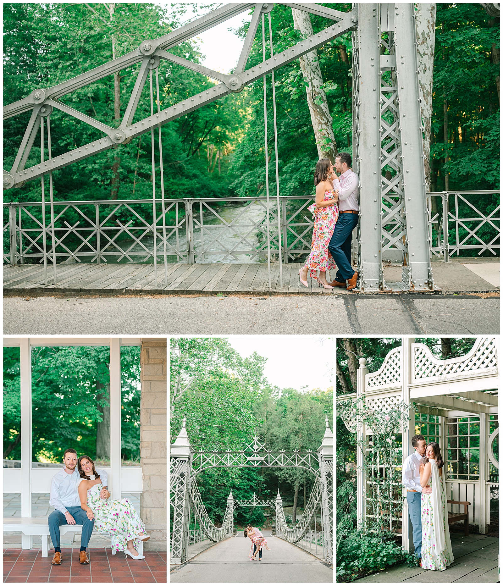 Engagement at Cinderella Bridge and Fellows Riverside Garden in Youngstown, Ohio | Heather J Photography | Ohio Engagement Photographer